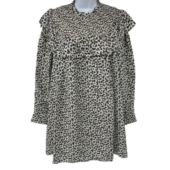 Scotch & Soda Smocked Frill Short Flowy Mini Dress Size M NWT - Picture 6 of 14